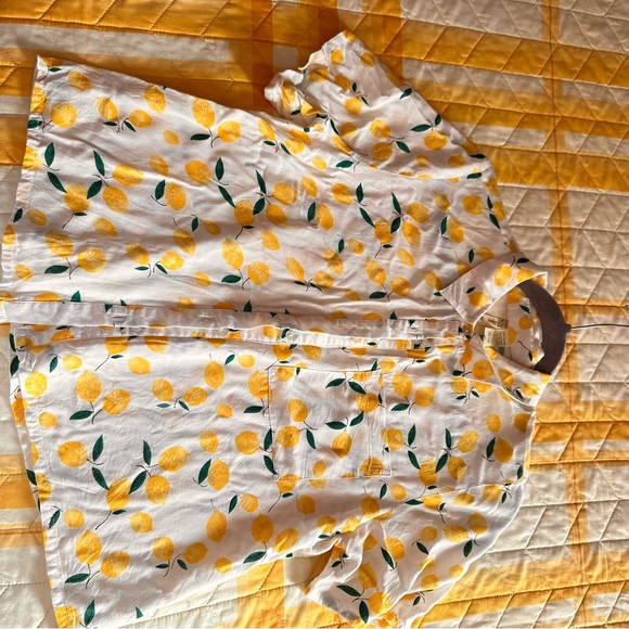 Japna Yellow and Green Button Down Shirt with Playful Design - Picture 3 of 4
